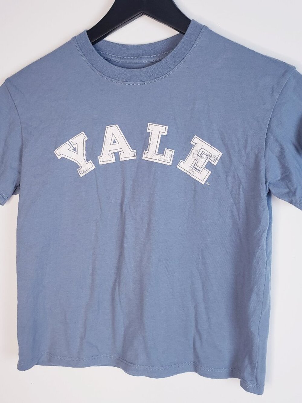 Yale University Blue Cropped Top Shirt Size L 10/12